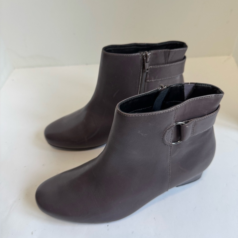 Hotter Glee Leather Ankle Boots. Size 6.5